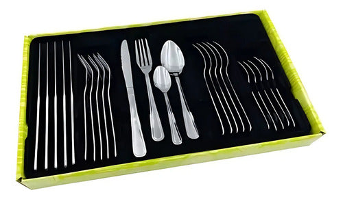 Set De Cubiertos 24 Piezas Acero Inoxidable / Cuchilleria Acero