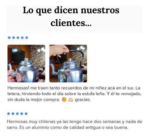 Tetera Te + Tetera De Agua 2 Litros De Aluminio Gris
