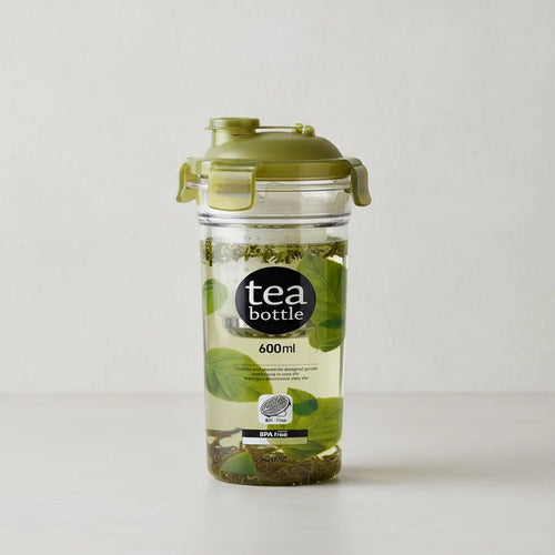 Botella Infusora Agua Té Hierbas Mate 600cc Komax Transparente