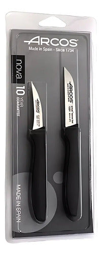 Set De Cuchillos Mondadores Cocina Arcos Premium Negro  Negro
