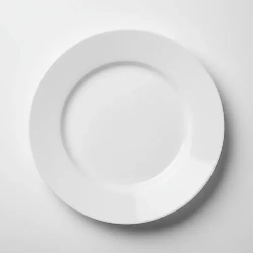 Pack 6 Platos Bajos + 6 Pan Toledo Restaurant  Blanco