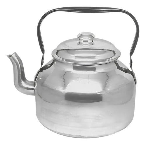 Tetera Aluminio 10 Lts Grande Gris
