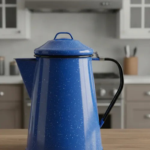 Tetera Cafetera Enlozada Condor Azul 0.8 Lts Azul