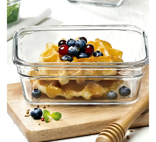 Taper Tupper Hermético Vidrio Comida 1.100ml Nuevo Transparente