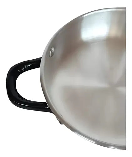 Paila 15 Cm Con 2 Asas Aluminio Gris