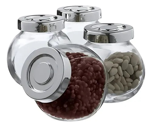 Set 4 Especieros Frascos Cocina Condimentos Color Transparente