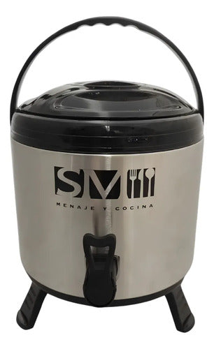 Termo De Agua Acero Inoxidable 6 Litros C/llave. Smi. Gris
