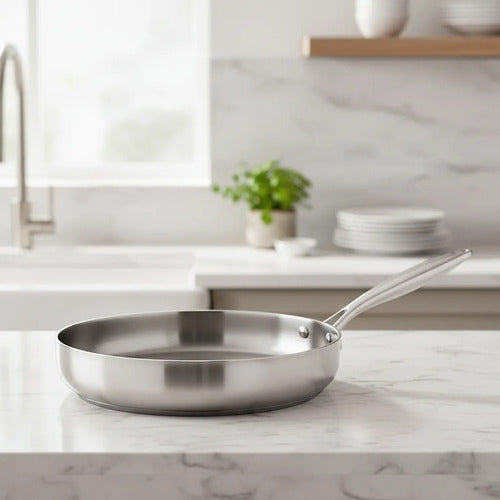 Sartén Acero Inoxidable Cóndor Gourmet 28 Cm Plateado