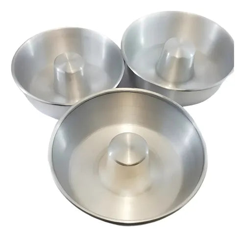 Pack 3 Moldes Queque De 22, 26 Y 30cm Aluminio