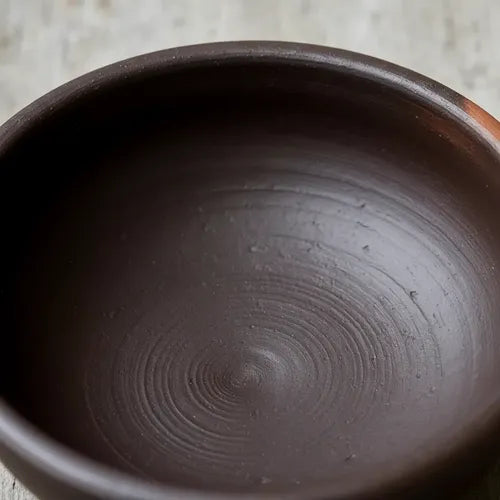 Pack 6 Pailas De Greda Pomaire 17 Cm Para Cocina Tradicional Marrón Oscuro