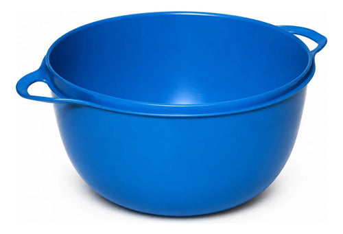 Bowl Plástico Con Asas Multiuso Azul