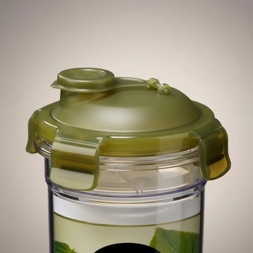 Botella Infusora Agua Té Hierbas Mate 600cc Komax Transparente