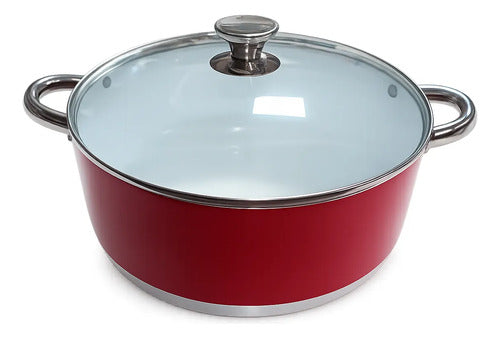 Cacerola Con Asa Cerámico Rojo Cóndor Rojo
