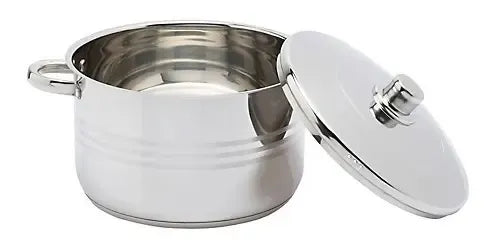 Olla  Acero Inoxidable Alta 20 Cm Marca Dc 3 Litros Gris