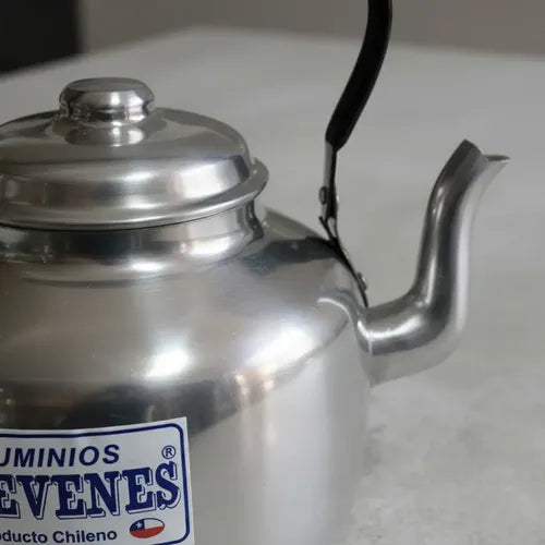 Tetera Te + Tetera De Agua 2 Litros De Aluminio Gris