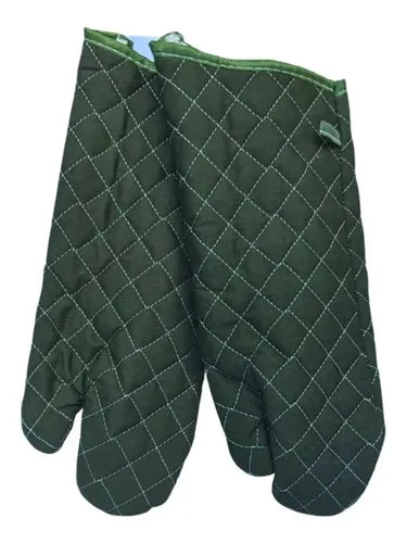 Pack Guantes + Budinera Para Panadería, Cocina Y Hornos Verde