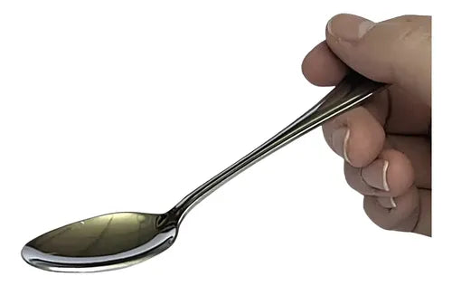 Pack 12 Cucharas De Té Postres Cocina Acero Inox. Mompelier Gris