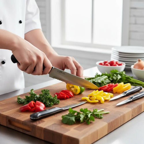Set Cuchillo De Cocina 4 Piezas Negro