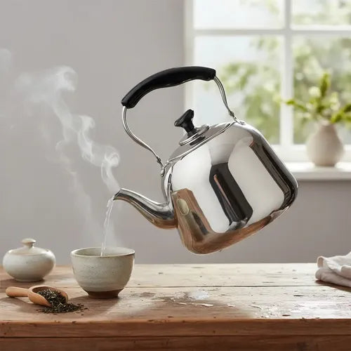 Tetera Acero 4 Litros Inoxidable Agua Té Infusiones Aluminio