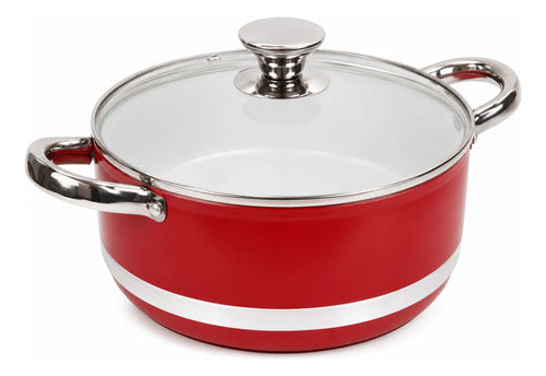 Cacerola Cerámica Rojo Cóndor 22 Cm Rojo