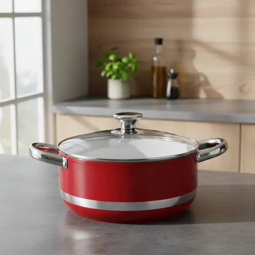 Cacerola Cerámica Rojo Cóndor 18 Cm Rojo