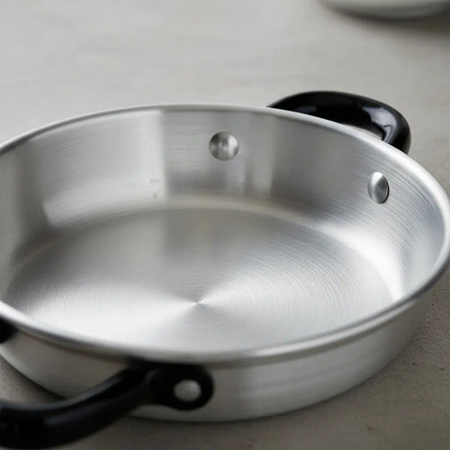 Paila Huevo Para Freir Aluminio 15 Cm Gris