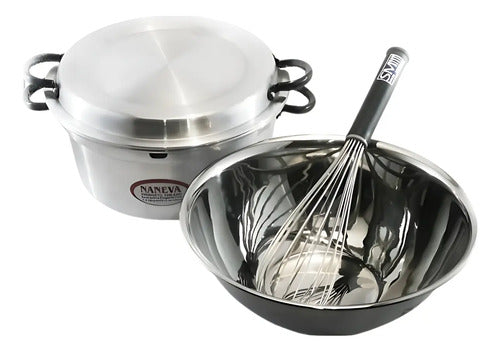 Horno Mágico 32cm, Bowl De Acero Inox. 26cm Y Batidor 30cm