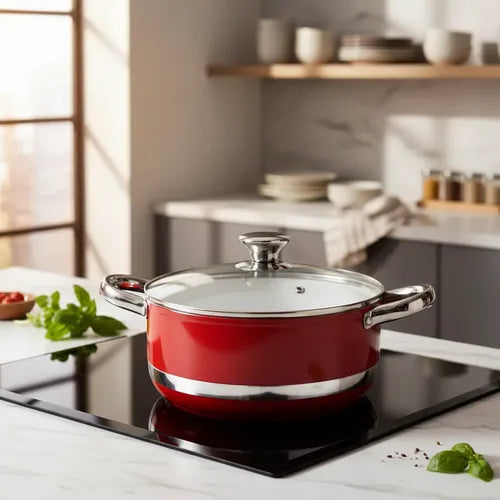 Cacerola Cerámica Rojo Cóndor 24 Cm Rojo