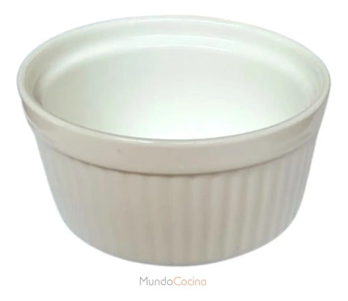 Pack 12 Ramekin Pocillo Blanco Apto Para Horno 270ml Blanco Elegante