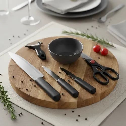 Set Cuchillos 5 Piezas Negro
