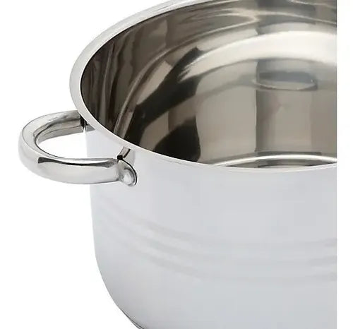 Olla  Acero Inoxidable Alta 24cm Marca Dc 5 Litros Gris