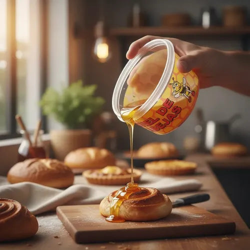 100 Envases Desechables Para Miel 1/2 Kilo Con Tapa + Envío