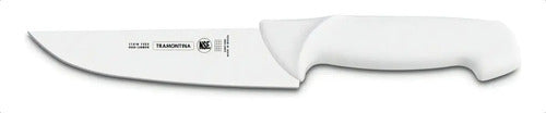 Cuchillo Carnicero Profesional Acero Inox 20 Cm Tramontina Color Blanco