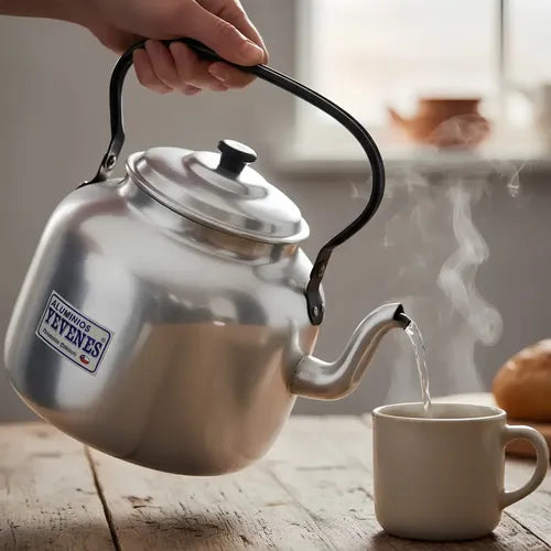 Tetera Aluminio 10 Lts Grande Gris