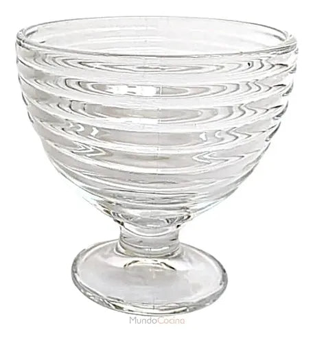 Set 6 Copas Helado Lineas 300cc Allegra Transparente