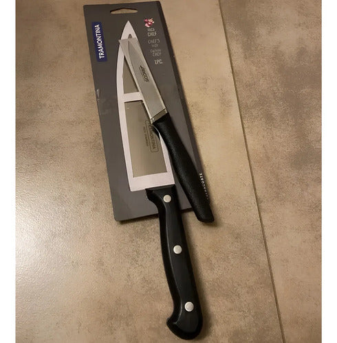 Cuchillo Medio Golpe 20 Cm + Cuchillo Puntilla   Negro