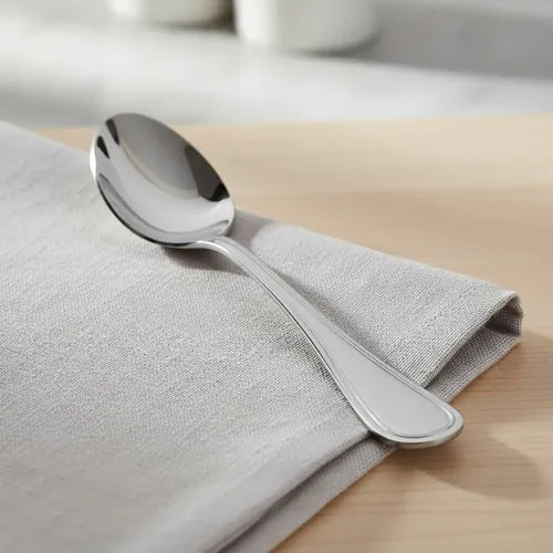 Pack 12 Cucharas Sopa Cocina Acero Inoxidable Mompelier Gris