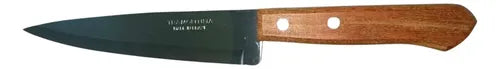 Cuchillo Cocinero Tramontina 14 Cm Mango Madera Marron Marrón