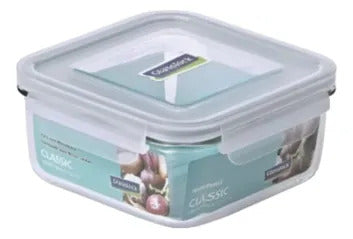 Pote Hermético De Vidrio Glasslock Cuadrado 1200ml Agua