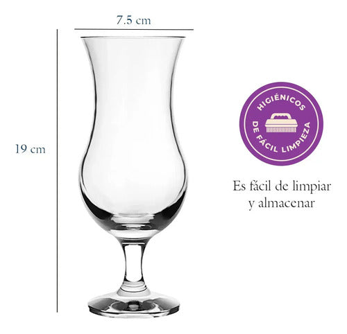 Copa Daiquiri Coctail 380ml Nadir Hurricane Windsor X1unidad Transparente