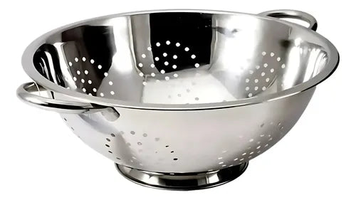 Colador Escurridor Acero Inoxidable 28 Cm Pastas Verduras Acero Inoxidable