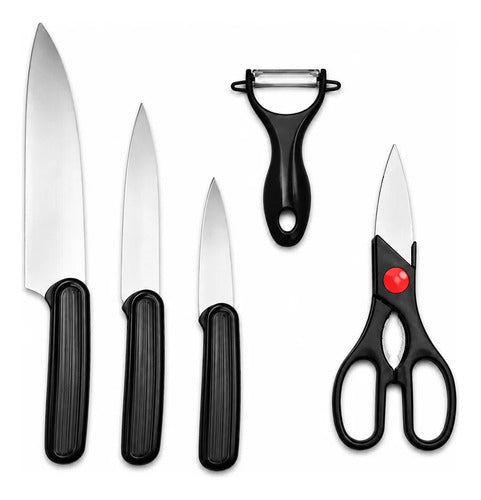Set Cuchillos 5 Piezas Negro