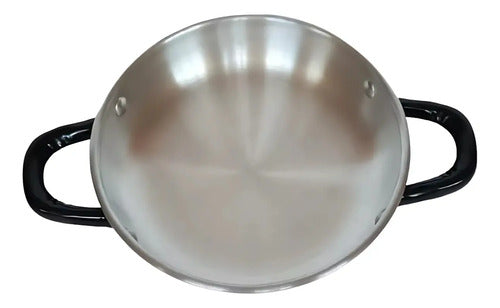 Paila 15 Cm Con 2 Asas Aluminio Gris