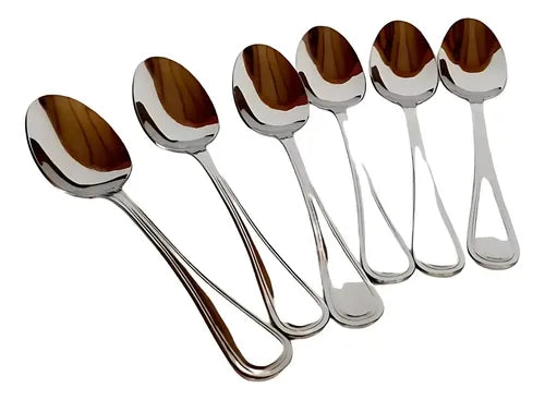 Pack 12 Cucharas Sopa Cocina Acero Inoxidable Mompelier Gris
