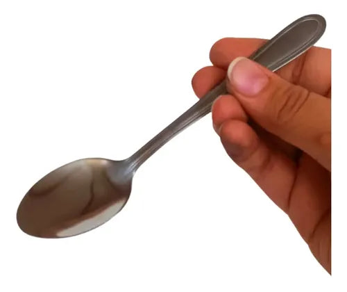 Pack 12 Cucharas De Té Postres Cocina Acero Inoxidable Jenny Gris
