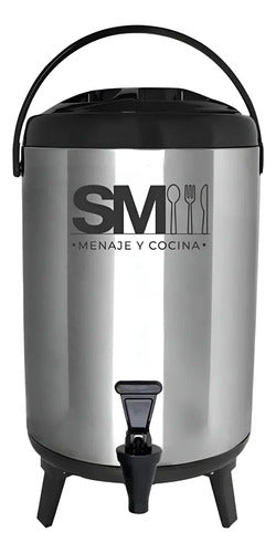 Termo De Agua Acero Inoxidable 8 Litros.smi. Gris
