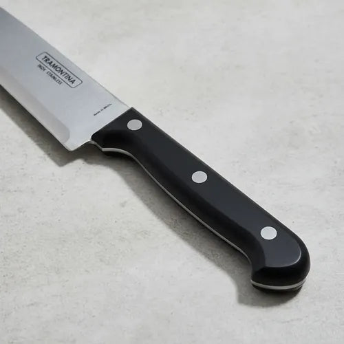 Cuchillo Cocina Medio Golpe 20 Cms Tramontina Negro