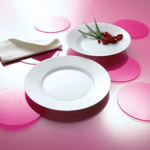 Pack 6 Platos Bajos + 6 Pan Toledo Restaurant  Blanco