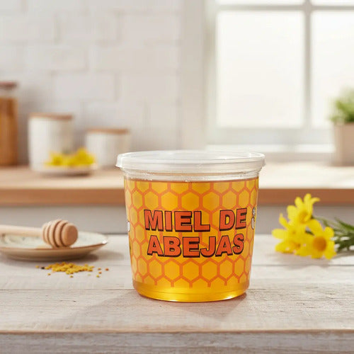 Pack 75 Envases Desechables Para Miel 1 Kilo Con Tapa