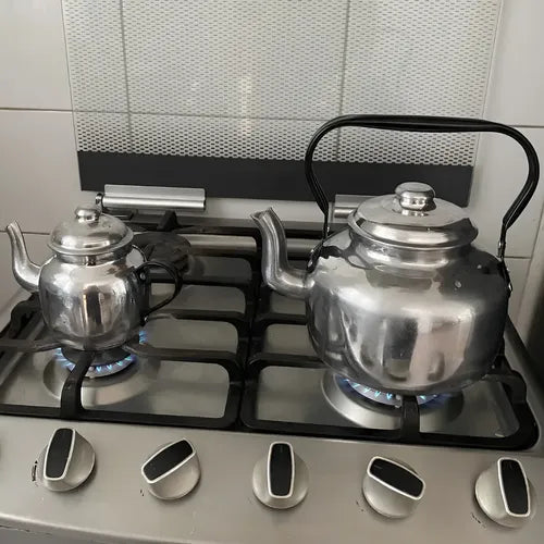 Tetera Te + Tetera De Agua 2 Litros De Aluminio Gris